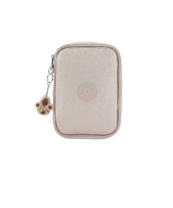 Estojo Kipling 100 Pens Metallic Glow Bege