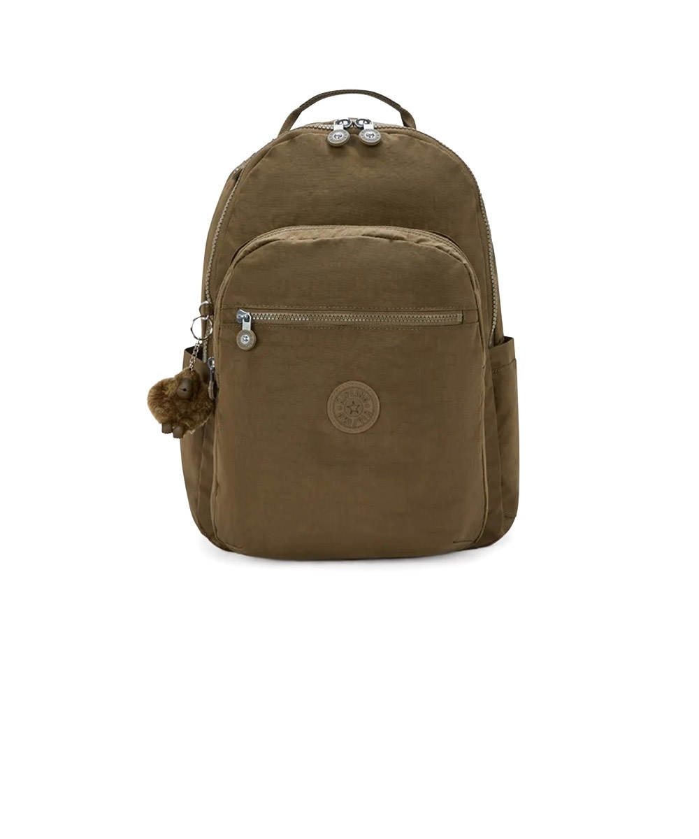 Mochila Kipling Seoul Smooth Khaki Marrom