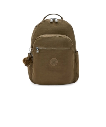 Mochila Kipling Seoul Smooth Khaki Marrom