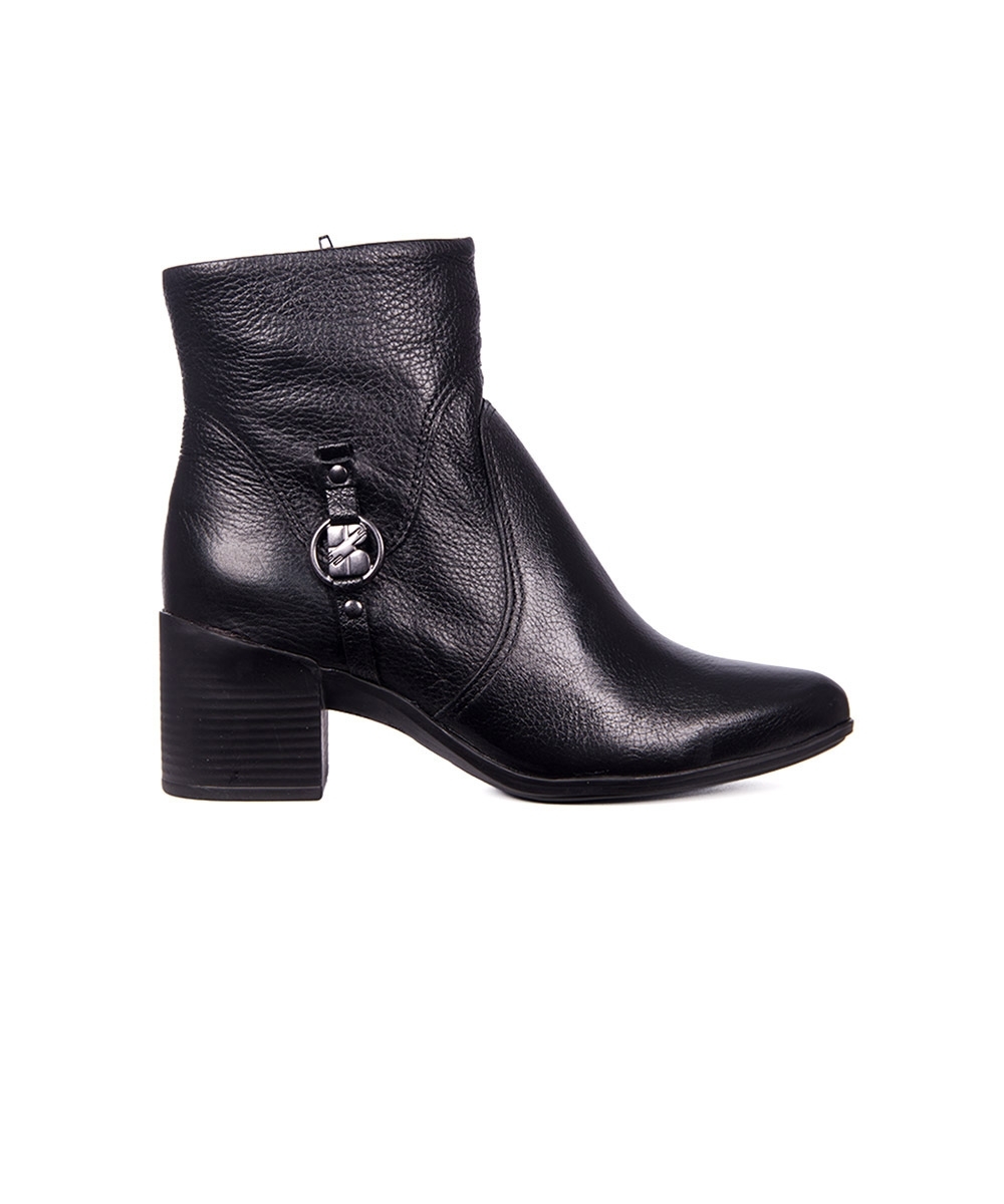 Bota Cano Curto Bottero Salto Médio Preto