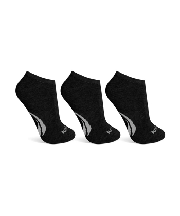 Meia Cano Invisível Kolosh 3 Pares Preto
