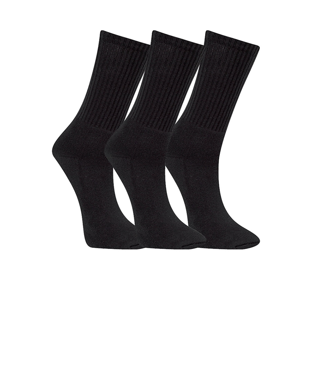 Meia Cano Alto Winston 3 Pares Preto