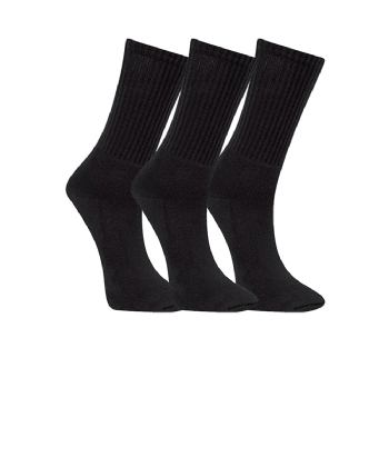 Meia Cano Alto Winston 3 Pares Preto