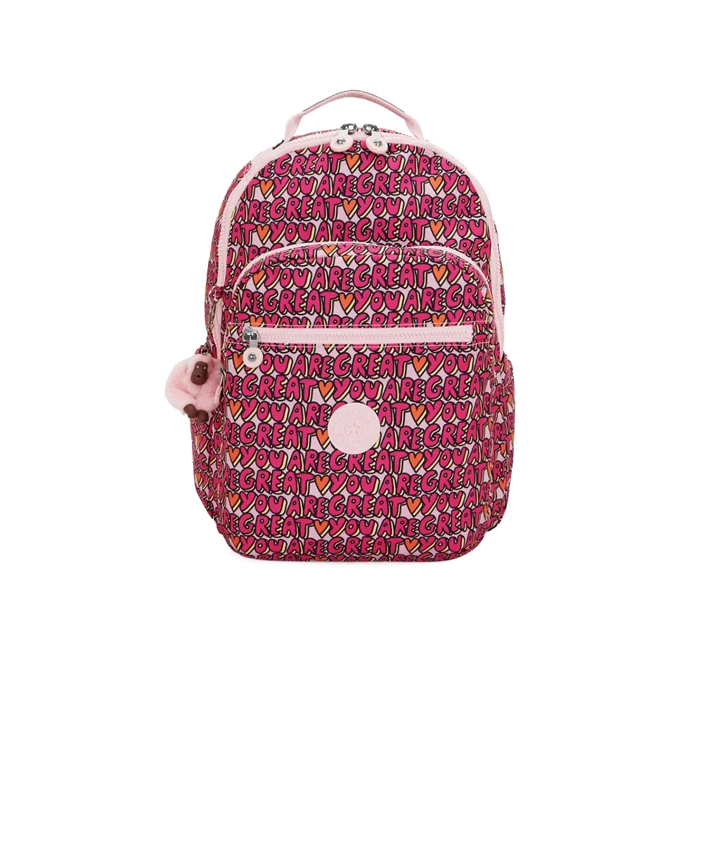 Mochila Kipling Seoul Lap U R Great Prt Pink