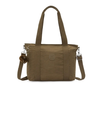 Bolsa Kipling Asseni S Smooth Khaki Marrom