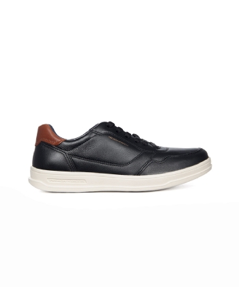 Tênis Masculino Pegada Casual Couro Preto