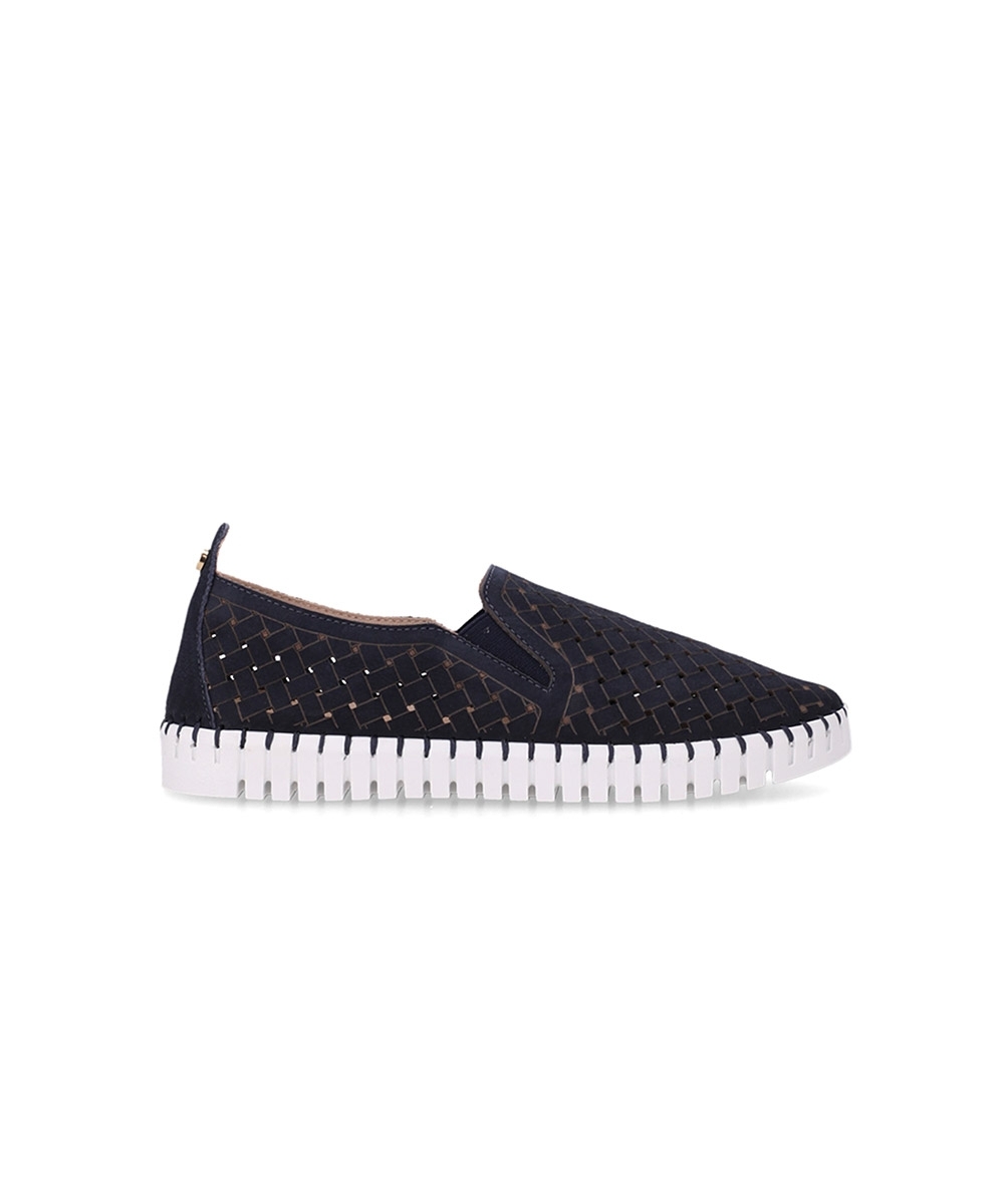 Tênis Feminino Luz Da Lua Toscana Couro Marinho