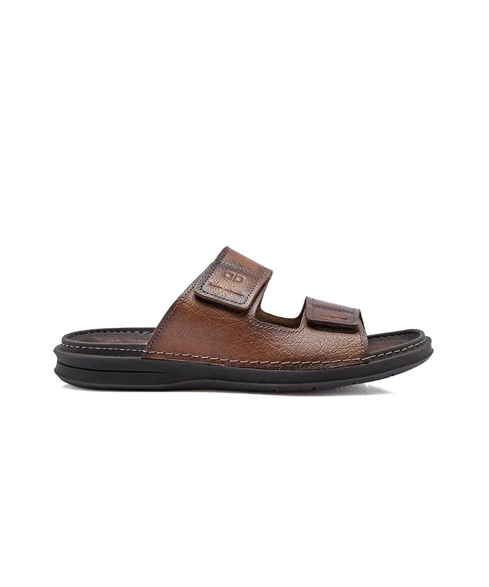 Sandália Masculina Democrata Lazy Couro Marrom