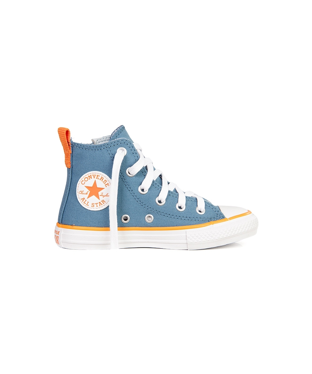 Tênis Infantil All Star Converse Ck0909 Azul/laranja