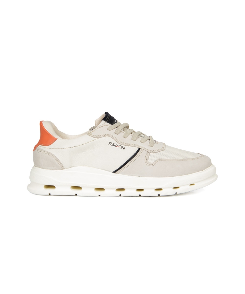Tênis Masculino Ferracini Flow Couro Off White