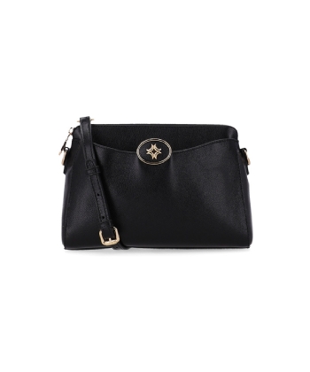 Bolsa Tiracolo Luz Da Lua Pequena Couro Atacama Preto
