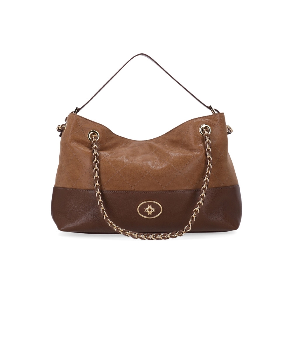 Bolsa Tote Luz Da Lua Média Couro Arenito Ginger