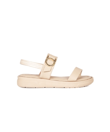 Sandália Flatform Comfortflex Bege