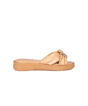 Tamanco Flatform Comfortflex Nude