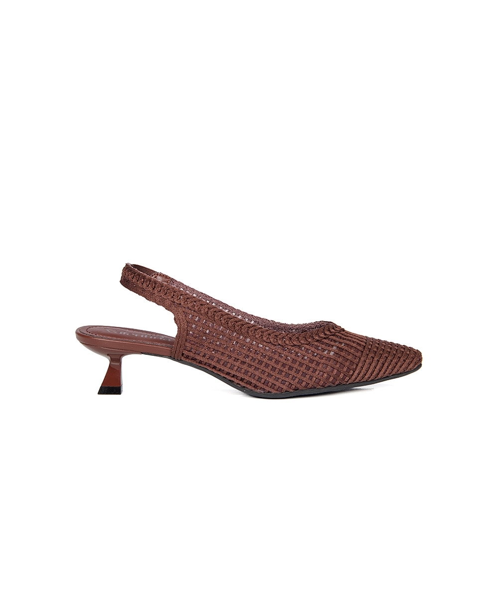 Sapato Slingback Valentina Salto Taça Café