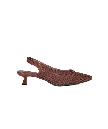 Sapato Slingback Valentina Salto Taça Café
