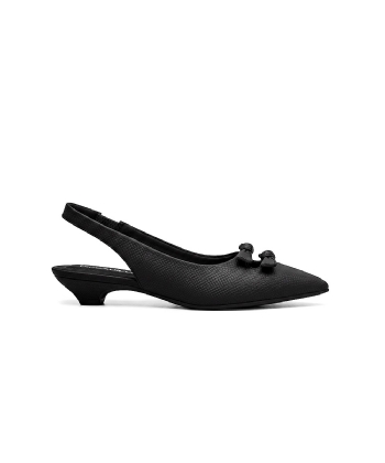 Sapato Slingback Piccadilly Carla Salto Médio PRETO