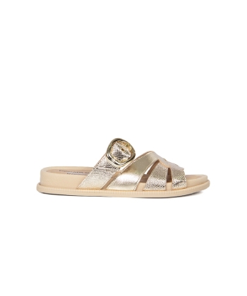 Tamanco Piccadilly Fivela Croco OURO