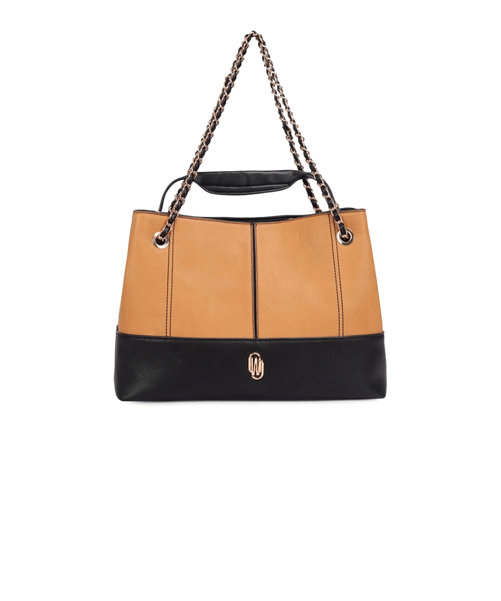 Bolsa Satchel WJ Grande Alca Corrente CAMEL