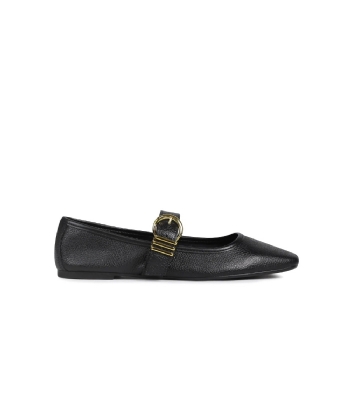 Sapatilha Giulia Domna Mary Jane Couro PRETO