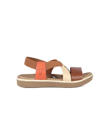 Sandália Flatform New Face Couro WHISKY