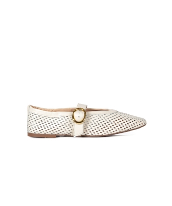 Sapatilha Bico Quadrado Giulia Domna OFF WHITE