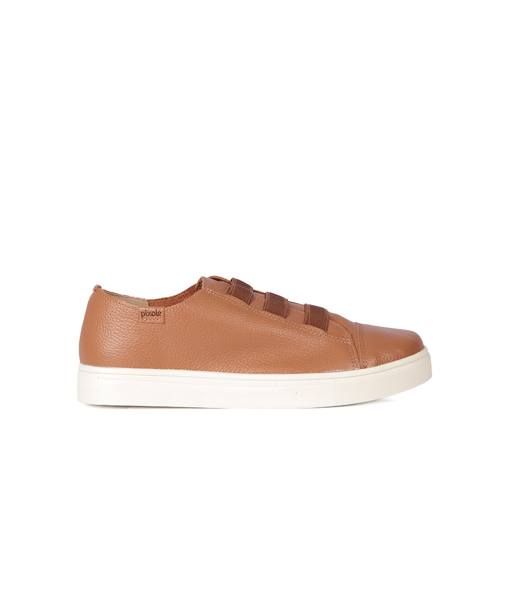 Tênis Feminino Pixolé Couro 1885-76 CARAMELO