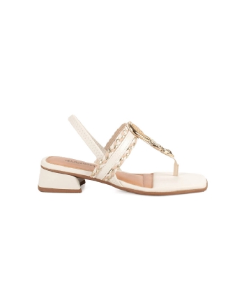 Sandália Mississipi Salto Baixo OFF WHITE