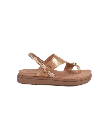 Sandália Flatform Mississipi Metalizada MARROM