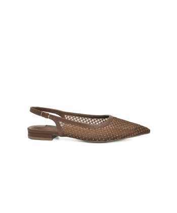 Sapatilha Slingback Via Marte Bico Fino MARROM