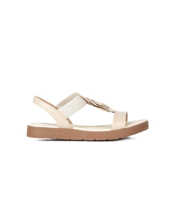 Sandália Dakota Flatform Flower BEGE