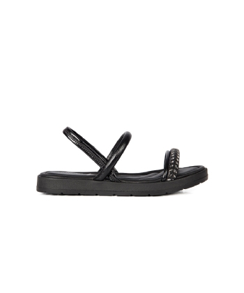 Sandália Flatform Dakota Metalizada PRETO