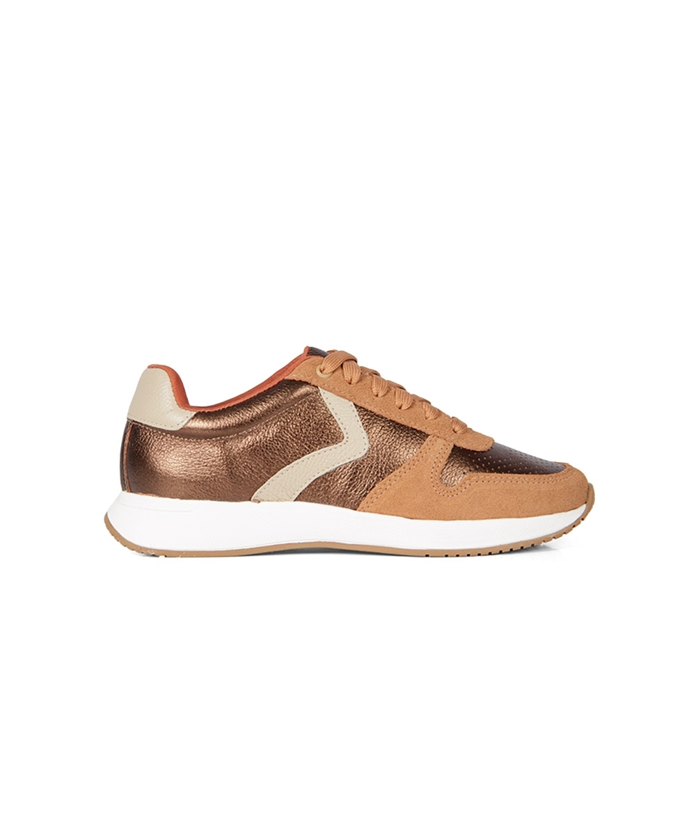 Tênis Feminino Pixolé Casual Couro CARAMELO