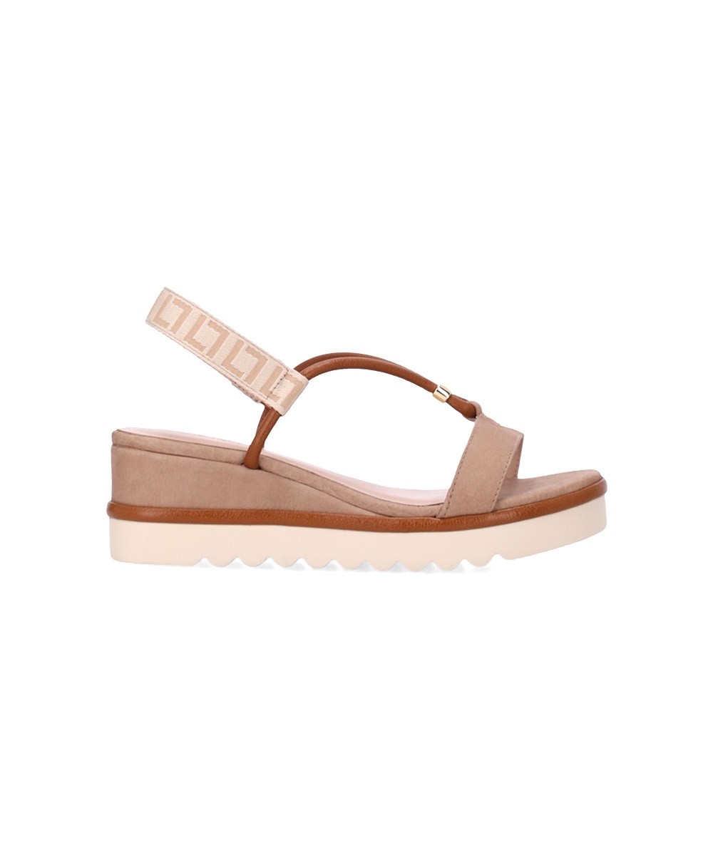 Sandália Anabela Luz Da Lua Couro Flatform GINGER
