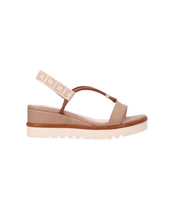 Sandália Anabela Luz Da Lua Couro Flatform GINGER