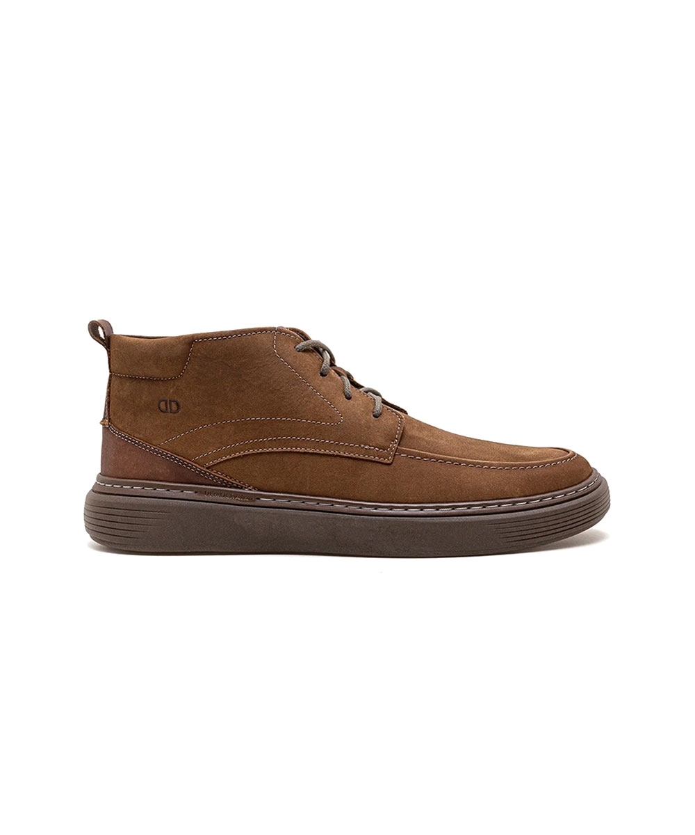 Bota Democrata Denim Clash Couro Castanho