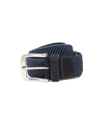 Cinto Masculino Democrata Elástico Denim Navy