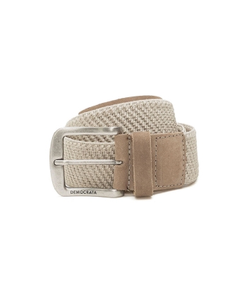 Cinto Masculino Democrata Elástico Denim Taupy
