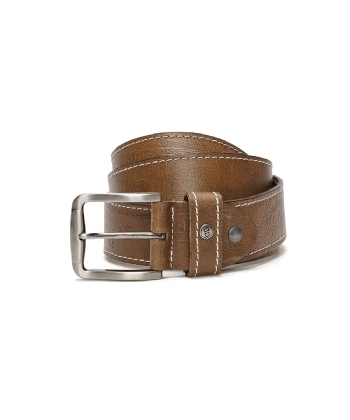 Cinto Masculino Democrata Largo Denim Couro Conhaque