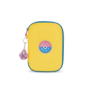 Estojo Kipling 100 Pens Bts Sun C Amarelo