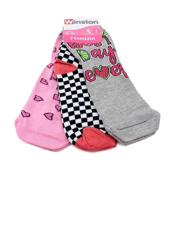 Kit 3 Meias Femininas Winston 0522036-001 Multicolor