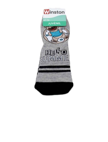 Meia Infantil Winston Dog Summer 0400036-007 Cinza/preto