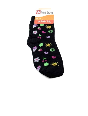 Meia Infantil Winston Fruits 0300036-009 Preto