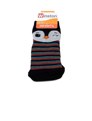 Meia Infantil Winston Pinguim 0300035-009 Preto