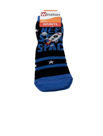 Meia Infantil Winston Space 0350035-013 Preto/marinho
