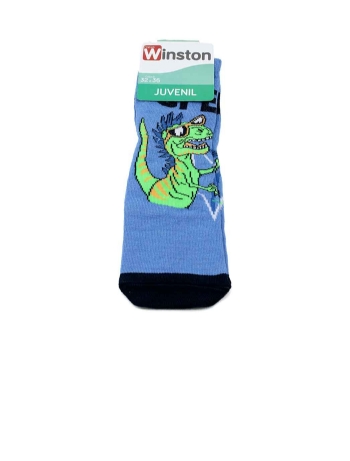Meia Infantil Winston T-rex Star 0400036-012 Azul