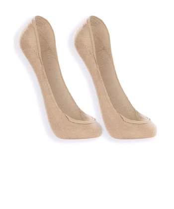 Meia Sapatilha Lupo Kit Com 2 Pares Adulto Bege