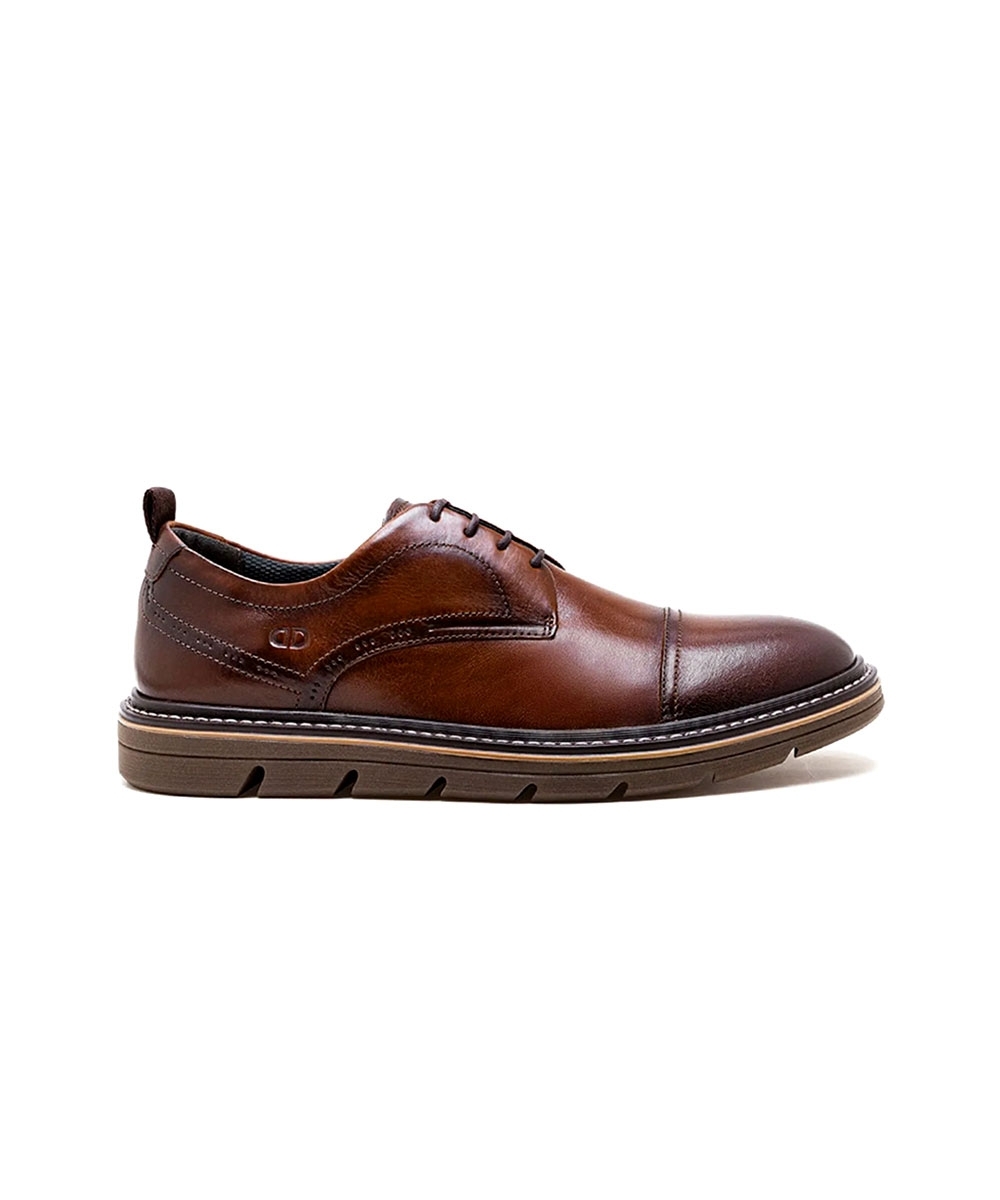 Sapato Democrata Metropolitan Jeff 604101 Couro Tabaco