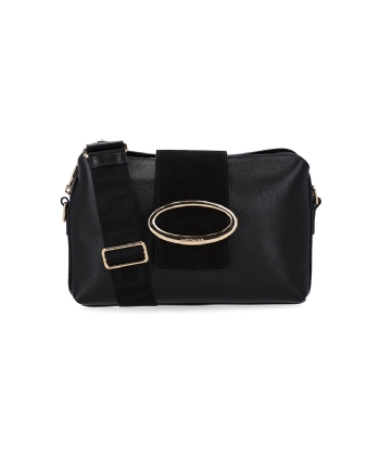 Bolsa Tira Cola Luz Da Lua Média Couro Atacama Preto