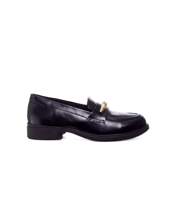 Mocassim Feminino Quiz Salto Bloco Preto